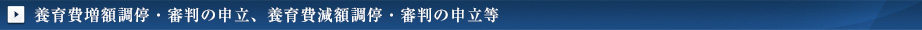 養育費増額調停・審判の申立、養育費減額調停・審判の申立等